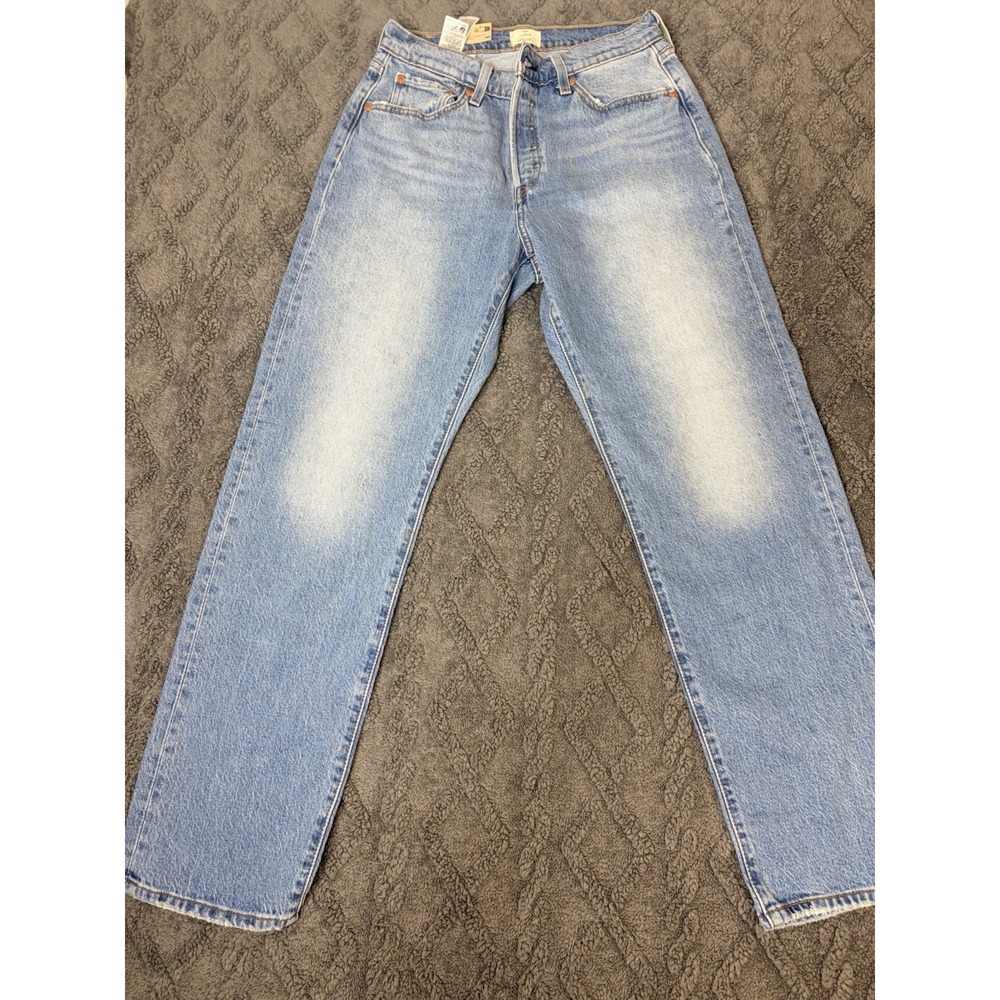 Levis 501 Curve Blue Jeans 29x30 Premium Denim Big E XX Button Fly Straight Leg
